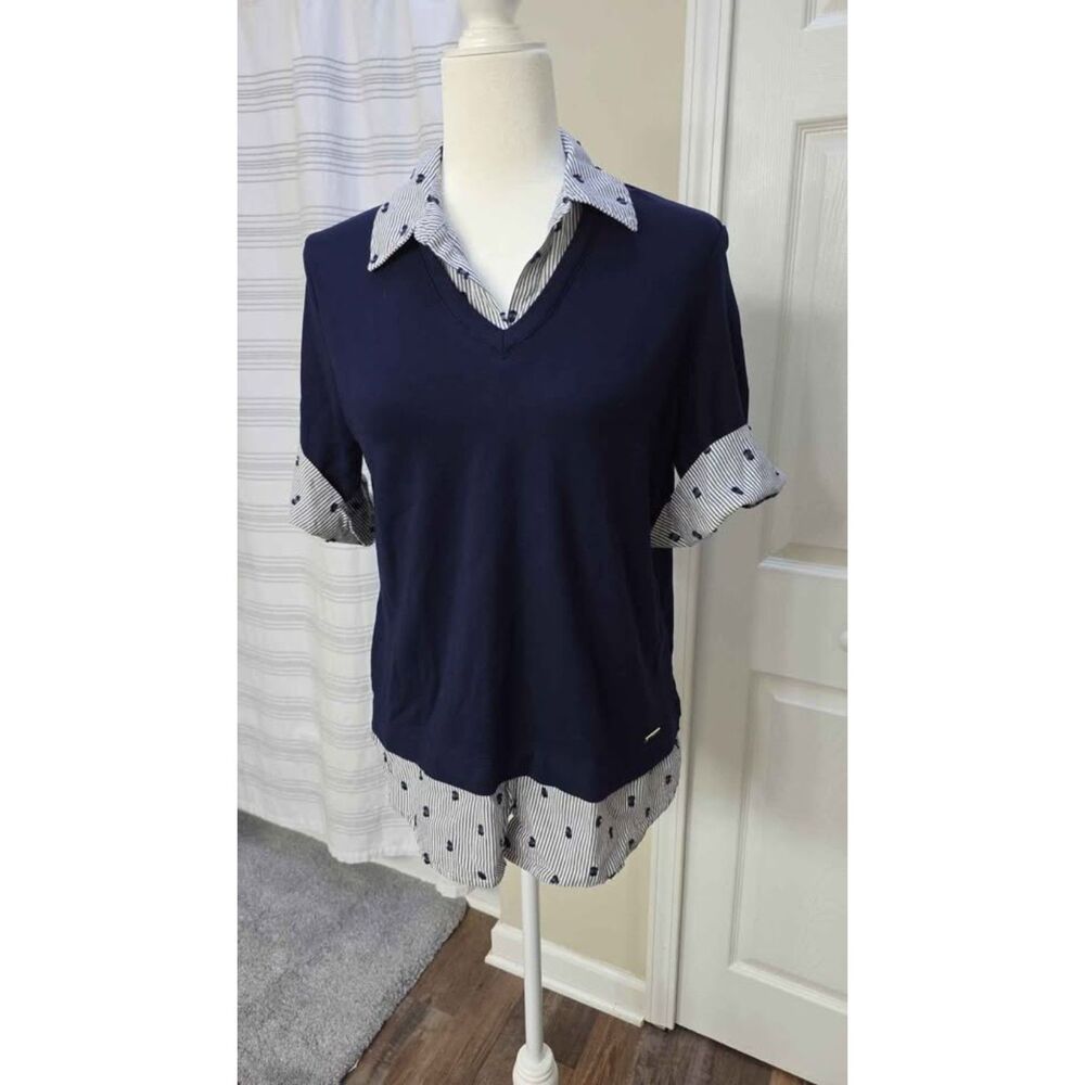 Jones New York Signature Layered-Look Knit Top